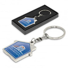 Load image into Gallery viewer, House Metal Key Ring