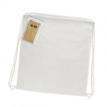 Load image into Gallery viewer, Cotton Colouring Drawstring Backpack