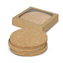 Load image into Gallery viewer, Oakridge Cork Coaster Round Set of 4