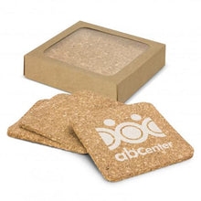 Load image into Gallery viewer, Oakridge Cork Coaster Square Set of 4