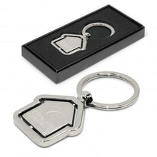 Load image into Gallery viewer, Spinning House Metal Key Ring
